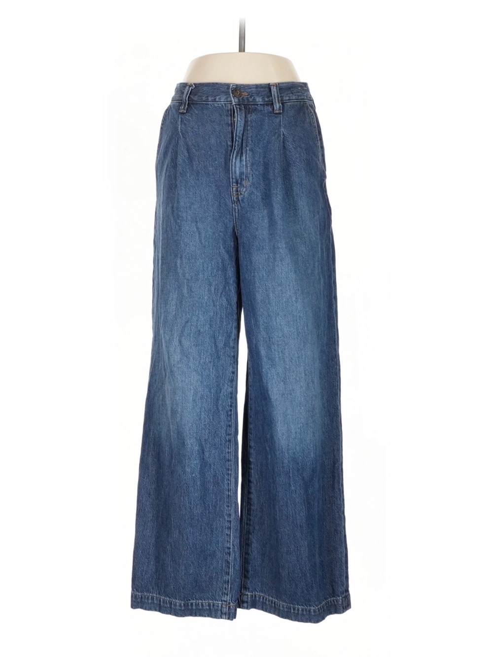 Madewell Wide-Leg High-Rise Blue Denim Jeans